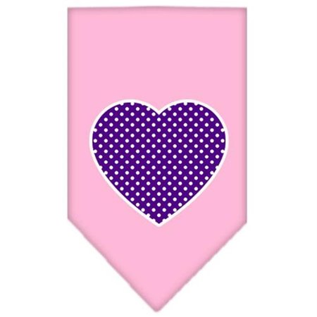 UNCONDITIONAL LOVE Purple Swiss Dot Heart Screen Print Bandana Light Pink Large UN906184